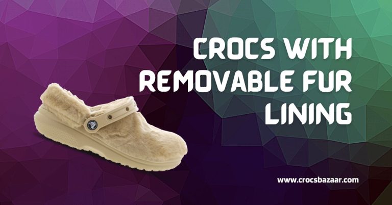 Crocs with removable fur lining