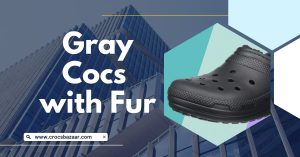 Gray Crocs with Fur
