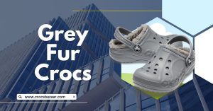 Grey Fur Crocs