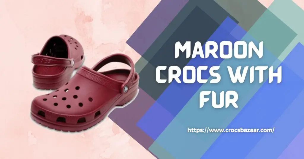 Maroon-crocs-with-fur-crocsbazaar.com