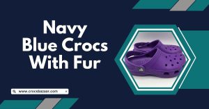 Navy Blue Crocs With Fur