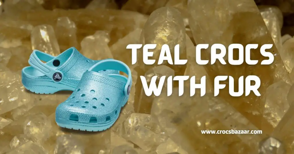 Teal-crocs-with-fur-crocsbazaar.com