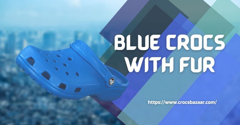 Blue Crocs With Fur
