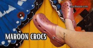 maroon crocs