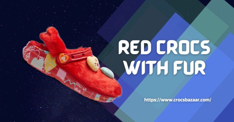 Red Crocs With Fur