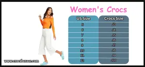Crocs Women's Size Chart-Crocsbazaar.com